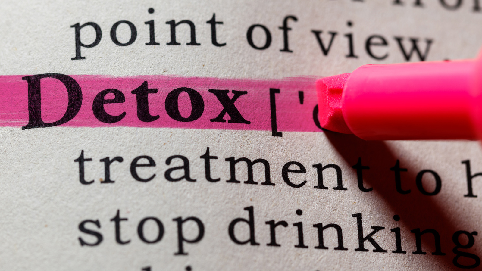 Dictionary entry of the word detox.